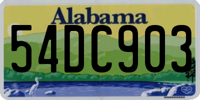 AL license plate 54DC903