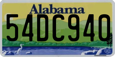 AL license plate 54DC940