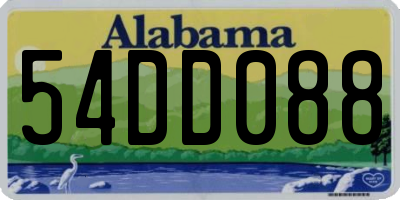 AL license plate 54DD088