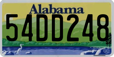 AL license plate 54DD248