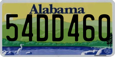 AL license plate 54DD460