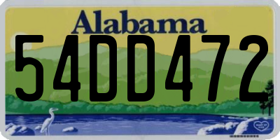 AL license plate 54DD472