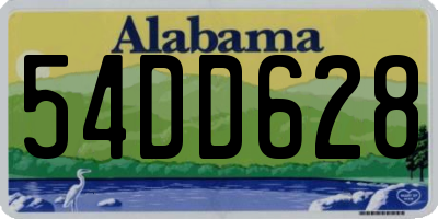 AL license plate 54DD628