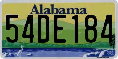 AL license plate 54DE184