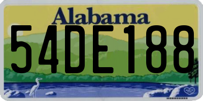 AL license plate 54DE188