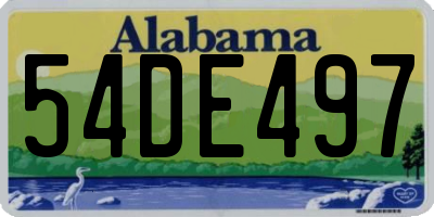 AL license plate 54DE497