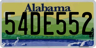 AL license plate 54DE552