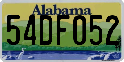 AL license plate 54DF052