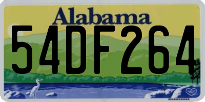 AL license plate 54DF264