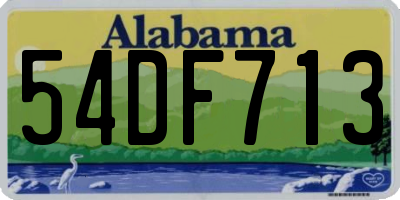 AL license plate 54DF713