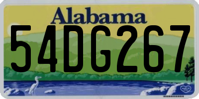 AL license plate 54DG267