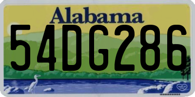 AL license plate 54DG286