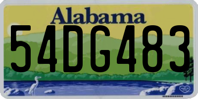 AL license plate 54DG483