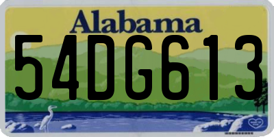 AL license plate 54DG613