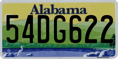 AL license plate 54DG622