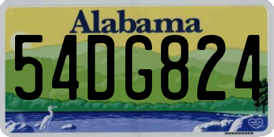 AL license plate 54DG824