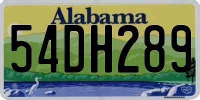 AL license plate 54DH289