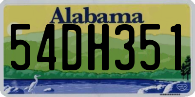 AL license plate 54DH351