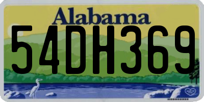 AL license plate 54DH369