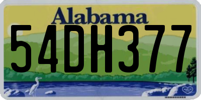 AL license plate 54DH377