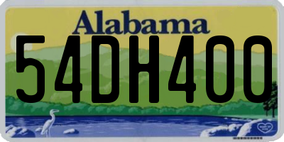 AL license plate 54DH400
