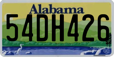 AL license plate 54DH426