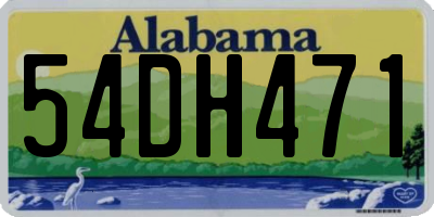 AL license plate 54DH471