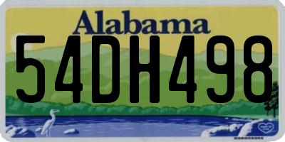 AL license plate 54DH498