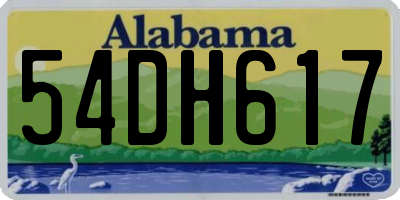 AL license plate 54DH617