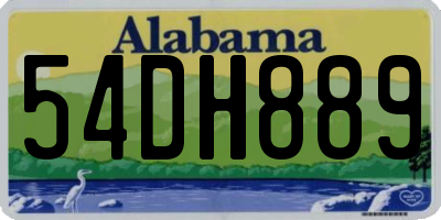 AL license plate 54DH889