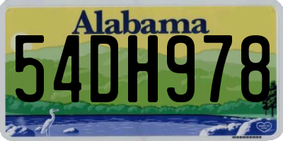 AL license plate 54DH978