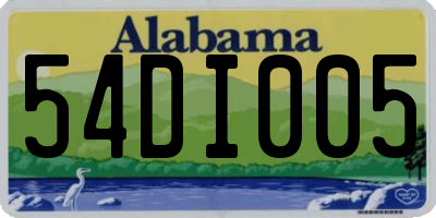 AL license plate 54DI005