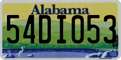 AL license plate 54DI053