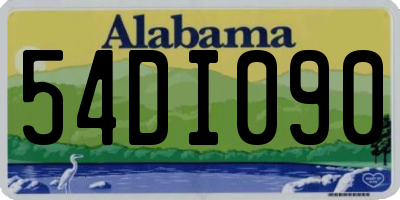 AL license plate 54DI090