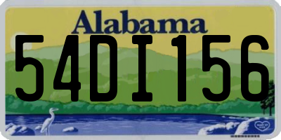 AL license plate 54DI156