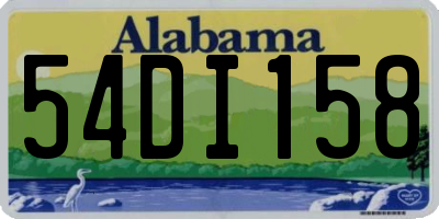 AL license plate 54DI158