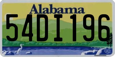 AL license plate 54DI196