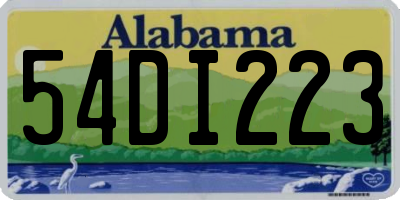 AL license plate 54DI223