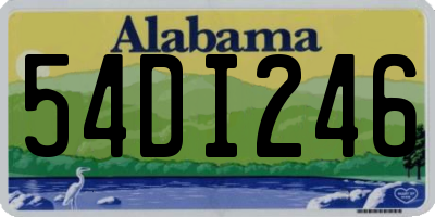 AL license plate 54DI246