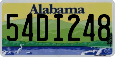 AL license plate 54DI248