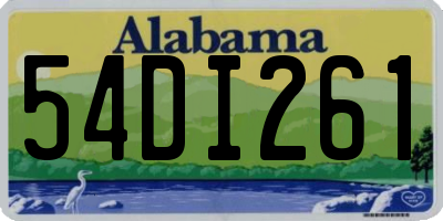 AL license plate 54DI261