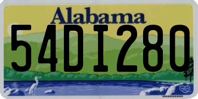 AL license plate 54DI280