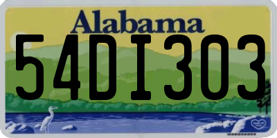 AL license plate 54DI303