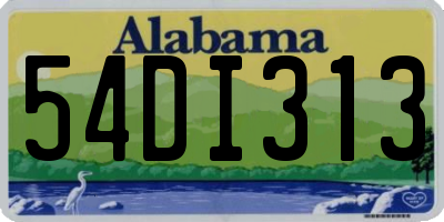 AL license plate 54DI313
