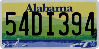 AL license plate 54DI394