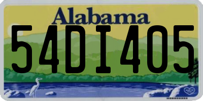 AL license plate 54DI405