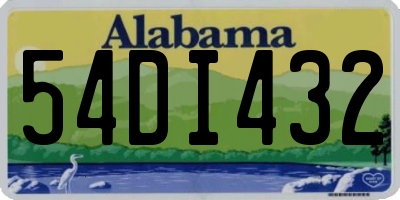 AL license plate 54DI432