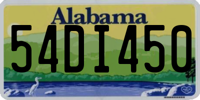 AL license plate 54DI450