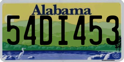 AL license plate 54DI453