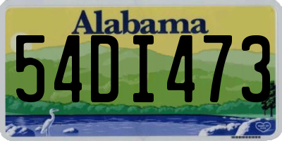 AL license plate 54DI473